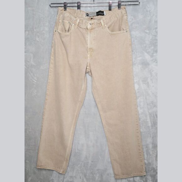 LEVI'S SILVERTAB Tan 94 Baggy Straight Leg Jeans 32 x 31 Relaxed Mid Rise Rigid - Picture 2 of 10